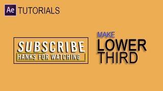 How To Make lower third animation Text Title #Part3 ( After Effects Tutorial )