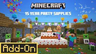 Minecraft 15 Year Party Supplies Add-On (Official Trailer)