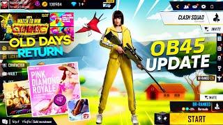 FREE FIRE OB45 UPDATE ll OB45 UPDATE FREE FIRE ll FREE FIRE NEW EVENT ll OB45 UPDATE