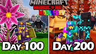 I Survived 200 Days In ULTRA MODDED Hardcore Minecraft...