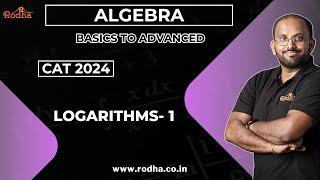 CAT Preparation 2024 | Logarithms part 1 | Algebra