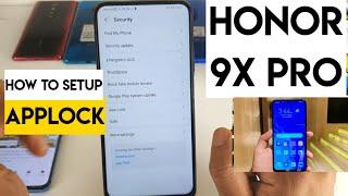 Honor 9x pro app lock setup and usage review