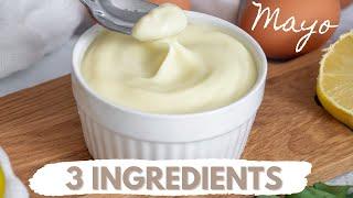 Homemade Mayonnaise in less than 2 minutes with 3 INGREDIENTS ONLY #Shorts