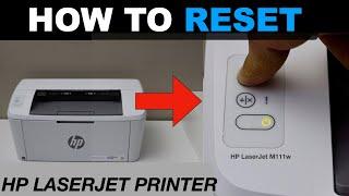 HP LaserJet Printer Reset - M109 - M112w.