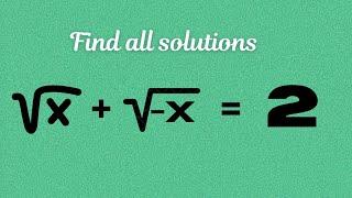 Find all the solutions to this interesting Equation | exam preparation