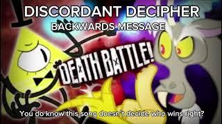 Discordant Decipher backwards message - DEATH BATTLE Music