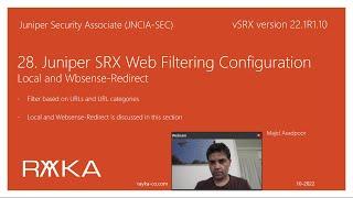 28. Juniper SRX Web Filtering Local and Redirect Configuration