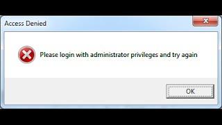 "Please log in with administrator privileges and try again"  [SOLVED] Fix the problem under 2 min.