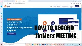 How to record  JioMeet Meeting. No screen Recoder, Built in option of Jio Meet.
