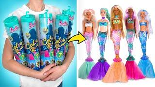 Scopri la serie Barbie Colour Reveal Mermaids. Trucco e accessori per le bambole