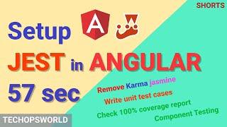 Setup JEST in Angular | write unit test cases | code coverage report | techopsworld