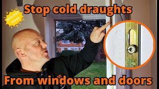 How to adjust a uPVC door or window to stop cold air draughts!