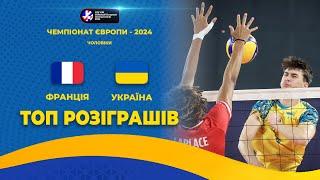 Франція - Україна | ТОП-розіграшів | Волейбол | CEV U18 European Championship 2024 | Чоловіки