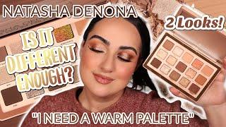 NATASHA DENONA "I NEED A WARM PALETTE" REVIEW, SWATCHES & 2 LOOKS! | IS IT DIFFERENT ENOUGH?