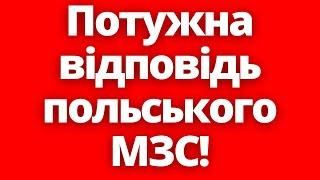 Проігнорувати не змогли! Потужна відповідь польського МЗС!