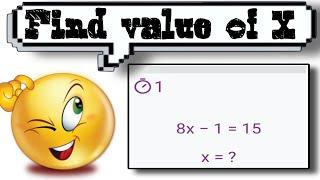 Find value of x || maths game || mind game || C D GAMING #gaming #puzzle #maths