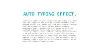 Auto Typing Text Animation Effect -  CSS Animation & JQ