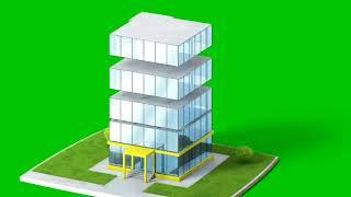 Animated building green screen | Green screen animated building | Green screen | VFX BY ME