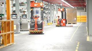 Automatisierte Flurförderfahrzeuge bei UNILEVER | Automated Guided Vehicle (AGV) by ek robotics