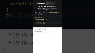 JavaScript rest operator | Unlimited arguments in Arrow functions & Regular functions