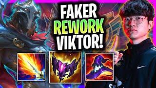 FAKER IS A BEAST WITH VIKTOR NEW REWORK! | T1 Faker Plays Viktor Mid vs Jayce!  Season 2024