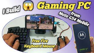 Playing Free Fire in Mobile with Keyboard Mouse  MOTO G54 my new Gaming PC 