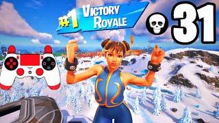 31 Kill Solo Squads Nostalgia Chun-Li Skin Gameplay "Zero Build" Win (Fortnite C4 S2) + BS