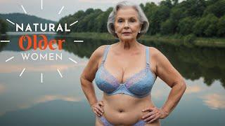 Natural Older Woman Over 60Attractively Dressed and Beauty|| Wearing Quit Lake Outfit