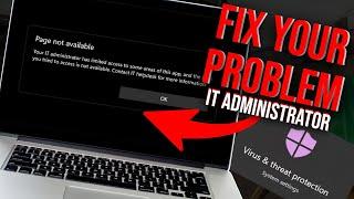 Fix Your IT Administrator Has Limited Access to Some Areas | Virus & Threat Protection Page