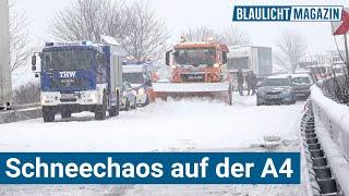 Extreme snowfall in East Saxony, highway closed