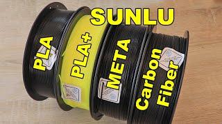 Carbon Fiber PLA vs META-PLA vs PLA+ vs PLA by Sunlu