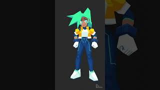 A Megaman Legends inspired #lowpoly character, Dax #animated #b3d #3d