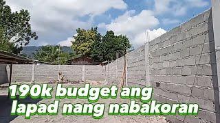 190k budget pang pagawa ng bakod gano ka laki o ilang sqm ang mababakuran nito