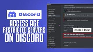 How To Unblock And Access Age Restricted Servers On Discord (EASY TUTORIAL)