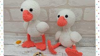 МК ГУСЕНОК вязаный крючком/goose crochet/Gans häkeln