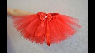 НОВЫЙ СПОСОБ как сделать пышную юбку пачку туту из фатина Skirt handmade DIY