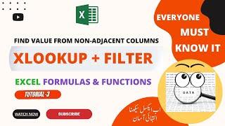 Using XLOOKUP with Filter function to find values from non-adjacent columns in excel