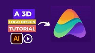 How To Design A 3D Modern Logo Easily! Adobe Illustrator 24