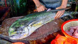 FISH MARKETACEHNESE || OUTSTANDING FISH CUTTING KNIFE SKILLS || MAHI MAHI FISH CUTTING