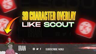 Create 3d character animated overlay like Scout On Kinemaster | 3d overlay Tutorial