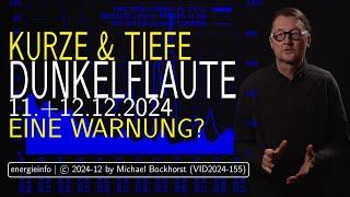 Kurze & Tiefe Dunkelflaute 11.+12.12.2024 - Eine Warnung? DE / EU-27 / 2015-2024 (VID2024-156)