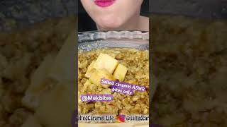 Salted Caramel ASMR creamy cheesecake mukbang bites only #shorts #viral #fyp #new #food #edit #trend