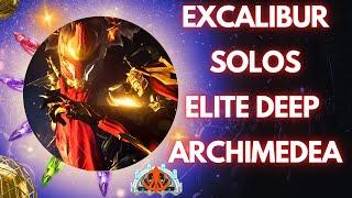Fun Endgame Excalibur Elite-Deep-Archimedea solo run Red Crit Wrathful, 34 Minutes [Warframe]