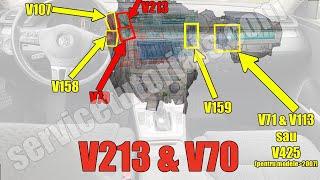 Demontare Servomotor (actuator) V213 & V70 clapete ventilatie VW Passat B6, B7, CC Tiguan Skoda Seat