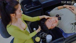  Sleep Instantly with massage | VIETNAM BARBER SHOP RELAX #2