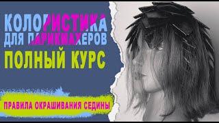 Урок 7. Полный курс по колористике. Обучение парикмахеров. Правила работы с сединой.