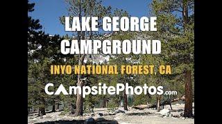 Lake George Campground, California Campsite Photos