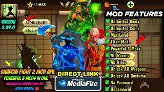 shadow fight 2 mod apk max level 52 unlimited money latest version media fire -Powerful 3 Vip Mods