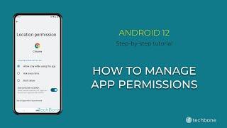 How to Manage App permissions [Android 12]