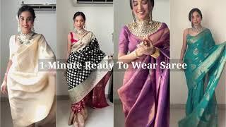Effortless Style - Drape a 1-Minute Banarasi Silk Saree